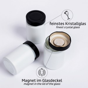 Silwy Feinkost-Magnetgläser WHITE 3er Set