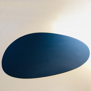 Silwy Platzset groß mit Lederbeschichtung, blau