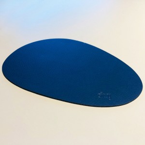 Silwy Platzset klein mit Lederbeschichtung,, blau