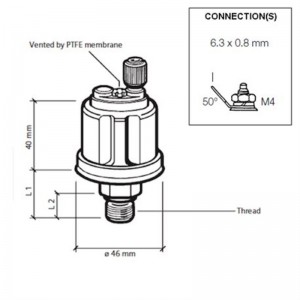 VDO Öldruck Sensor 10bar/150psi, 1p, 1/8' – 27 NPT