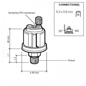 VDO Öldruck Sensor 5bar/80psi, 1p, 1/8-27 NPTF