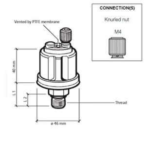 VDO Öldruck Sensor 5bar/80psi, 1p,