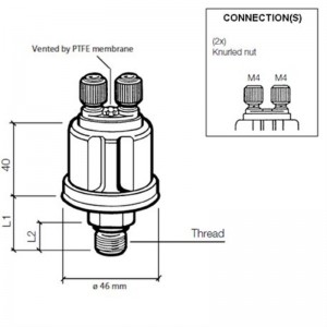 VDO Öldruck Sensor 5bar/80psi, 2p, 1/8' – 27 NPTF