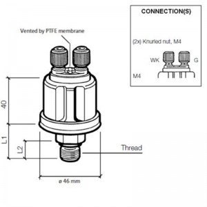 VDO Öldruck Sensor 80 psi, 1p,, 1/8' – 27 NPTF