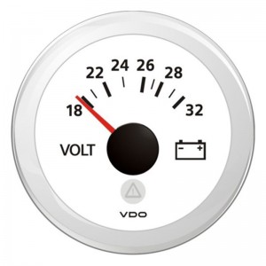 VDO VL Voltmeter 18-32V, weiß
