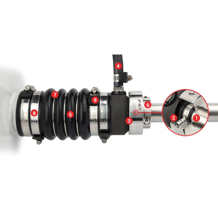 PSS Wellenabdichtung PRO 60 mm  Welle, 120 mm Stevenrohr